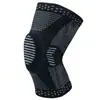 Rodillera de silicona con resorte para deportes, correr, baloncesto, rodilla, hombres, manga protectora de menisco, rodillera para articulaciones, hombres, venta directa al por mayor