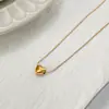Ins Estilo Coreano Nuevo Collar de Acero de Titanio Joyería Moda para Mujer Lujo Accesible Simple Acero Inoxidable Chapado en Oro Joyería de Corazón