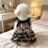 Roupas para cachorro de estimação para primavera e verão, estilo fino para cães pequenos, gatos Teddy, vestido suspensório fofo de renda princesa margarida