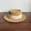 Chapéu de Palha Topo Plano Ins Feminino Verão Passeio Litoral Proteção Solar Guarda-Sol Chapéu de Sol Fedora Pequeno Francês Retrô Masculino