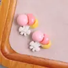 Accesorios de Resina de Oso Arcoíris de Dibujos Animados Infantiles Material para Pasador de Pelo Pasador de Pelo Funda de Teléfono Móvil Parche Llavero Colgante