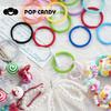 Accesorios de joyería para bricolaje, pintura de color, anillo de hierro, anillo de conexión, llavero, colgante de aleación, hecho a mano, material colgante a granel