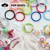 Accesorios para Joyería DIY Anillo de Hierro Pintado Colorido Anillo de Conexión Colgante para Llavero Aleación Colgante Hecho a Mano Material de Colgante al por Mayor