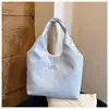 Bolsa de Mano con Patrón de Estrellas Azul Transparente, Estilo Coreano Dulce y Fresco Estilo Sanador, Adecuada para Salidas Diarias y Compras, Bolso de Hombro