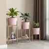 Suporte Moderno Simples Verde para Vasos de Dendrocalamus Prateleira de Flores de Ferro Forjado Multicamadas Rack de Armazenamento de Metal de Chão para Sala de Estar Varanda