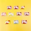 Gatito de Chocolate Dulces Juguetes Accesorios Muñeca Mini Casa de Muñecas Casa de Juego DIY Pinzas para el Cabello Creativas Crocs Accesorios de Resina