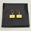Nova Corrente de Clavícula em Ouro Sólido com Pingente em Formato de Bolsa, Brincos Estilo Europeu e Americano, Acessórios de Orelha com Design de Moda de Luxo Leve