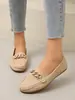 Mocasines Estilo Chanel para Mujer 2026 Primavera y Otoño Nueva Versión Coreana Punta Redonda Poco Profundos de Tacón Bajo Planos Cómodos Zapatos Casuales