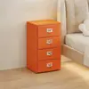 Mesita de Noche de Plástico Retro de Múltiples Cajones para Dormitorio, Gabinete Multifuncional para Almacenamiento de Joyas Dopamina para Habitación de Alquiler