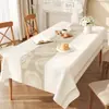 Mantel Moderno Minimalista, Impermeable, Resistente al Aceite, Mantel sin Lavado, Lujo Ligero, Tacto de Alta Gama, Mantel Engrosado, Mantel Rectangular para Mesa de Café