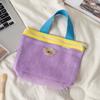 Bolsa de Tocador Portátil de Malla para Mujer, Bolsa de Hombro de Malla de Gran Capacidad, Bolsa de Cosméticos de Viaje, Bolsa para Deportes, Fitness y Natación