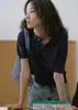Camisa Polo de Tricô Casual e Confortável Estilo Francês
