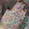 Múltiples Tipos de Lentejuelas, Brillantina de Colores de Forma Irregular, Accesorios Decorativos con Pegamento Multicolores, Polvo de Brillantina Láser de Estrella de Cinco Puntas para Manualidades