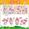 8 hojas/paquete de stickers de cambio de cara de Melody Sanrio, caricatura, lindo, haz una cara, creativo, collage DIY