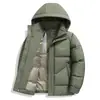 Abrigo de algodón grueso y cálido de invierno para hombre con capucha desmontable, chaqueta de algodón plumón para hombre, top de algodón de invierno para hombre