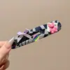 Pinza de Cocodrilo con Lazo Color-Blocking Primavera y Verano para Mujer, Pinza para el Cabello de Nuevo Estilo de Alta Gama 2026, Pasador para la Parte Trasera de la Cabeza