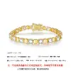 Nuevo Pulsera de Moissanita de 5 mm para Mujer, Plata de Ley, Artesanía Italiana Cepillada, Diseño Simple y Elegante, Selección Transfronteriza