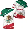 Tamanho Europeu Transfronteiriço Venda Quente Comércio Exterior Novo Estilo Esportivo Impressão Digital 3D Camiseta Masculina Manga Curta Série México Top