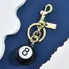 Adornos Creativos Transfronterizos, Llavero Personalizado Bola 8 de Billar, Colgante de Teléfono Dado Irregular Clásico, Cadena para Bolso