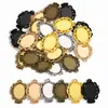 Accesorios para Joyería de Aleación DIY Piedra de Tiempo Base Ovalada Pulsera Llavero Colgante Decorativo C114