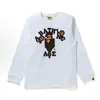 Suministro Transfronterizo y Comercio Exterior Mayorista Marca de Moda Camiseta de Manga Larga Cabeza de Mono Camiseta Base Pesada Tiburón 1