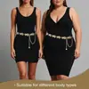 Cadena de Cintura de Metal Transfronteriza para Mujer, Accesorio de Cintura de Estrella de Mar Moderno y Versátil para Combinar con Vestidos, Venta Directa de Fábrica de Moda