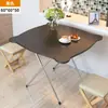 Mesa Plegable para Puestos, Mesa de Comedor, Mesa de Comedor Portátil para Dormitorios, Mesa Pequeña para 4 Personas, Adecuada para Espacios Pequeños