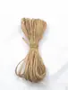 Cuerda de Yute Natural de 5m-20m Cuerda de Yute Trenzada de 3 Hilos Venta al por Mayor Cuerda para Atar Decoración Navideña Cáñamo Fino Hecho a Mano