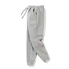 Calças de moletom masculinas com forro de fleece, espessadas, novas calças esportivas casuais de inverno, calças masculinas de lã de cordeiro, joggers de corte solto