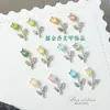 Nova Joia para Nail Art Cravejada com Diamantes de Liga Metálica Formato Tulipa Rosa Desejo Puro Estilo Ins Acessórios Brilhantes Super Chamativos