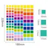 Adesivos Multiformato Impermeáveis Combinação Criativa Etiquetas de Coração Coloridas Redondos Retangulares Estrelas de Cinco Pontas Adesivos Decorativos
