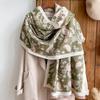 Versão Coreana Mais Vendida Outono e Inverno Cachecol Longo Grosso com Franjas Xale Quente Cachecol Retro Paisley Dupla Face Falso Caxemira para Mulheres