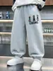 Pantalones de Forro Polar para Niños Otoño Invierno 2026 Nuevo Estilo Coreano Atractivos Ropa de Invierno para Niños Mediana a Grande Pantalones Deportivos Pantalones de Chándal Atractivos para Niños