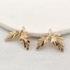 Colgante Pequeño de Hoja Chapado en Oro Latón Disfraces Accesorios para el Cabello Nupcial Horquilla Material Accesorios Aretes Adornos Colgantes