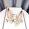 61502-148A Temperamento Viajero Tacones Altos Zapatos de Banquete de Boda para Mujer Zapatos de Salón Mujer Tacón de Aguja con Suela Suave