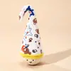 Juguete rascador para gatos con base de madera, estampado de dibujos animados lindo, accesorios de plumas, divertido y entretenido, se sacude y rebota, resistente a los arañazos y duradero