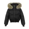 Nueva chaqueta de plumón cálida de estilo nicho invernal aprobada por influencers con pedrería de estrellas, gótica oscura, para mujer