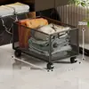 Gabinete de baño debajo del estante de almacenamiento inodoro con ruedas detergente para ropa carrito pequeño lavabo debajo de la cesta de almacenamiento cesta de ropa sucia móvil
