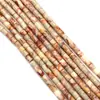 Cuentas sueltas de turquesa natural 4x4mm forma de tubo redondo cuentas cilíndricas de lapislázuli accesorios para joyería DIY al por mayor