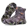 Botas de Cano Alto Camufladas Verdes para Selva, Modelo Novo 2026, Resistentes à Água, Sapatos Antiderrapantes para Caça, Sapatos de Caminhada, Verde Camuflado para Homens