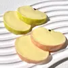 Accesorios de resina de rodaja de manzana grande simulada para Crocs DIY, pinzas para el cabello, materiales para fundas de teléfono al por mayor