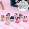 Mini Xícara de Chá Gato Laranja Gatinho Boneca Boneca Feita à Mão Celebridade da Internet Acessórios de Caixa Surpresa Decoração de Bolo de Mesa Pequenos Enfeites