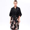 Pijamas mulheres verão sexy mulheres de seda de gelo camisola meia manga grande tamanho roupão simulação seda noiva vestido de manhã fabricantes atacado