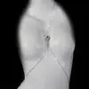 Estilo Europeu e Americano Transfronteiriço Mais Vendido Corrente Interligada Corrente Corporal Tendência Simples Quadrado Strass Corrente no Peito Acessório corrente corporal