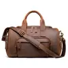 Nova Bolsa Masculina Couro Crazy Horse Retrô Bolsa de Viagem Portátil para Curta Distância Couro Genuíno Bolsa de Viagem para Mudança Tamanho Grande