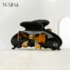 Wjia Clip de Pinza de Ácido Acético Francés de Alta Calidad Pinza de Tiburón con Lazo de Carey Pinza para el Pelo en la Parte Posterior del Cabello Accesorios para el Cabello de Mujer