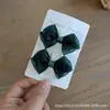 Pinza para el pelo de niña estilo hada linda, par de mini lazos de seda verde oscuro, pinza lateral, pinza para flequillo