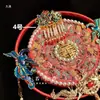 Bolsa de Materiales para Abanico de Grupo de Novia de Boda China Hanfu Xi Fan Borla de Cloisonné Caja de Zapatos Decorativa Taza de Té
