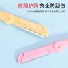 Cuchillo plegable para cejas, portátil y de seguridad, paquete de tres, afilado, con cabezal de corte extraíble de acero inoxidable.