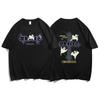 Camiseta Negra de Algodón Puro de Manga Corta Versátil Estilo Americano para Mujer, Top Delgado de Verano Holgado Adelgazante de Media Manga, Camisa de Estilo Casual